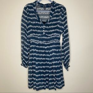 Orla Kiely 100% Silk Lady Printed Long Sleeve Dress US8